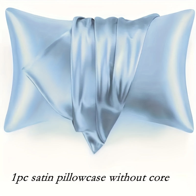 Silky Satin Pillowcase 1 Piece Ultra-Soft Machine Washable Polyester