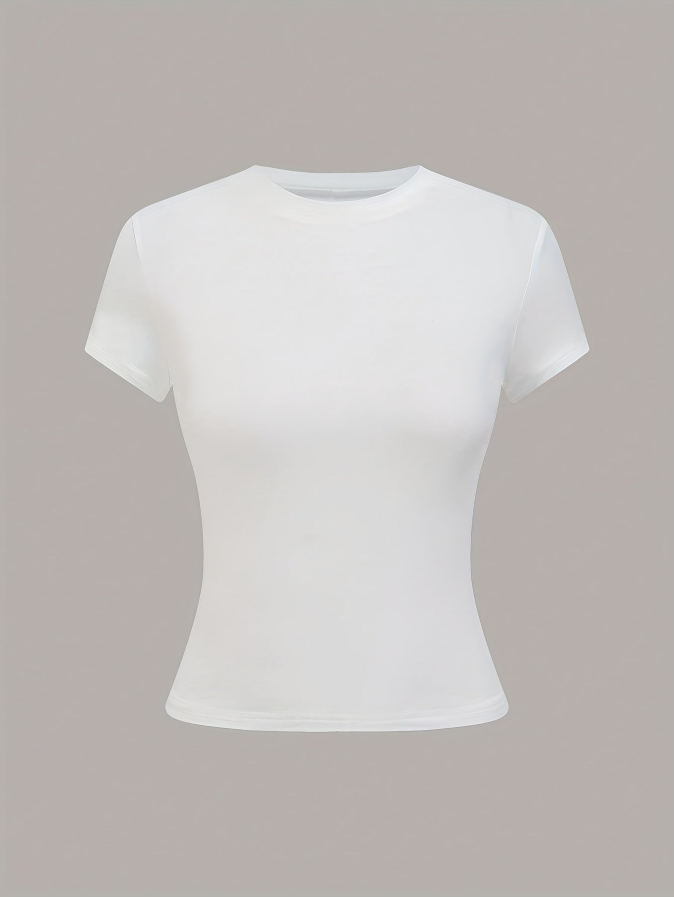 Women's 3-Pack Solid Color Short Sleeve T-Shirts Polyester Spandex Crew Neck Spring Fall