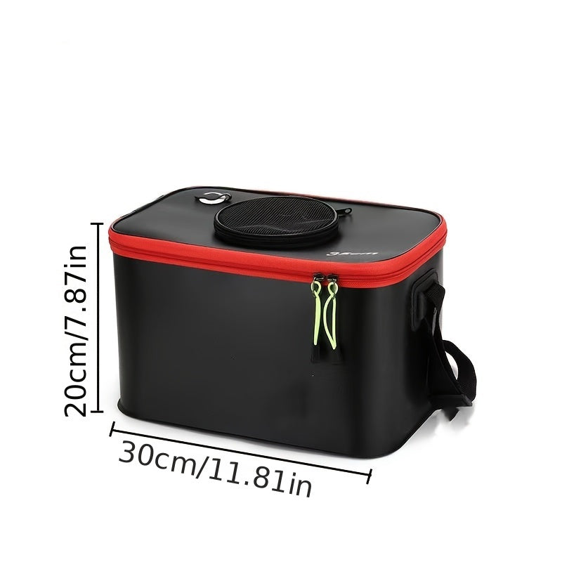 Waterproof EVA Fishing Tackle Storage Bag with Shoulder Strap for Outdoor Gear Camping Jewelry Beading Supplies