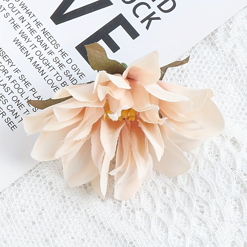 10 Handmade Chrysanthemum Silk Flower Heads for DIY Wedding Party Decor