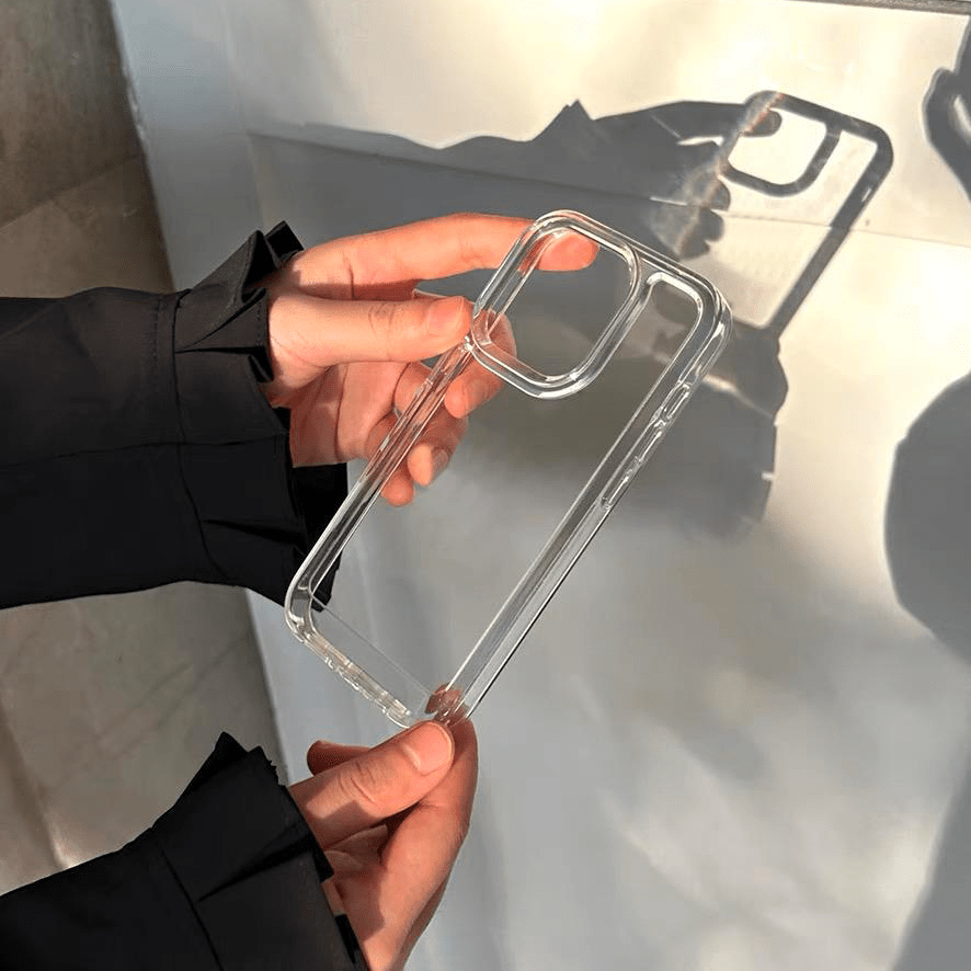 Transparent TPU Phone Case for iPhone Models with Lens Protection Slim and Hollow