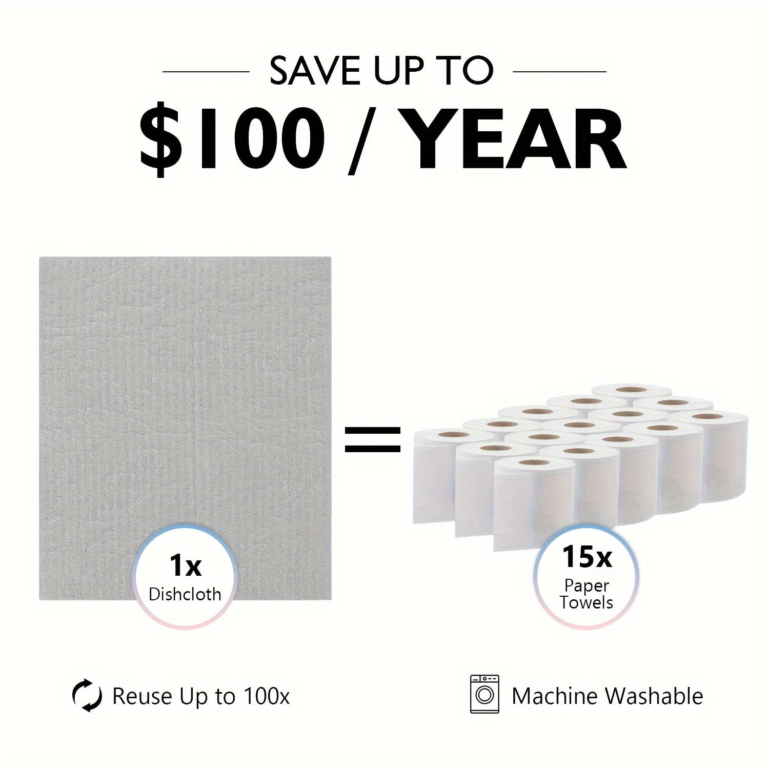 [Mijozlar Sevimlisi] 3, 6 yoki 12 ta Kulrang Shvetsiya Oshxona To'plari - Qayta ishlatiladigan, Kompostlanadigan va Shvetsiya Tolasi Gubkasidan Yasalgan