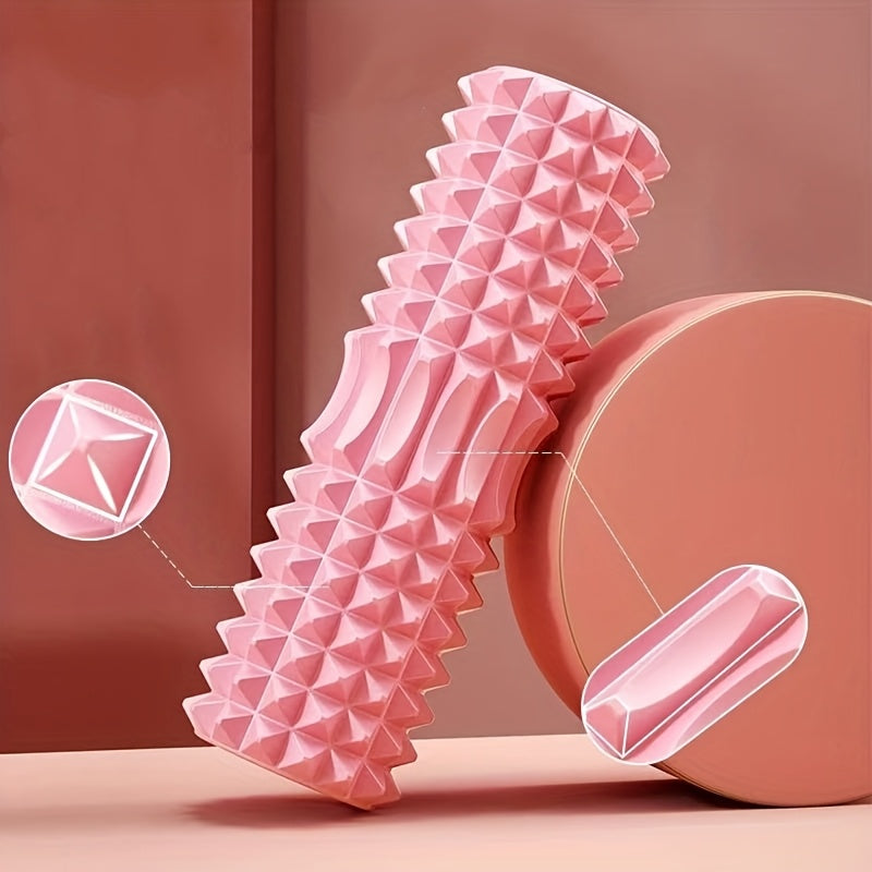 Массажный ролик из пены EVA для йоги, пилатеса, фитнеса, средней жесткости, черный, синий, фиолетовый