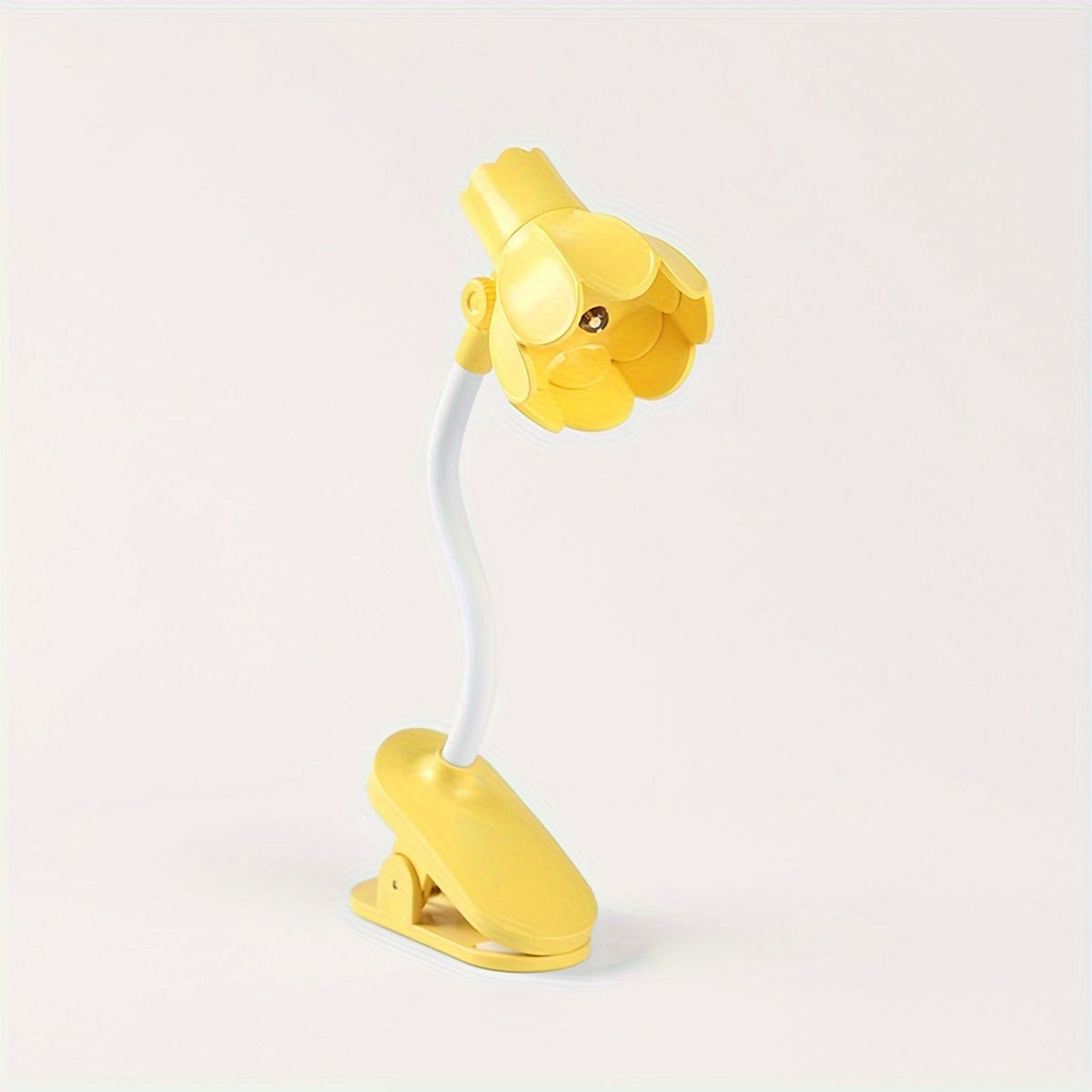 Portable Flower-Shaped Clip-On Book Light with Adjustable Arm and LED Mini Lamp