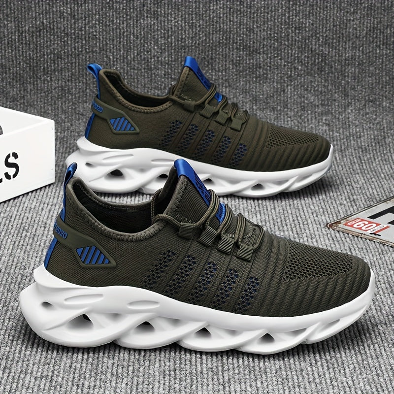 Erkaklar uchun zamonaviy yangi tasodifiy krossovkalar, barcha mavsumlar uchun mukammal, nafas oladigan, sirpanmaydigan dizayn.