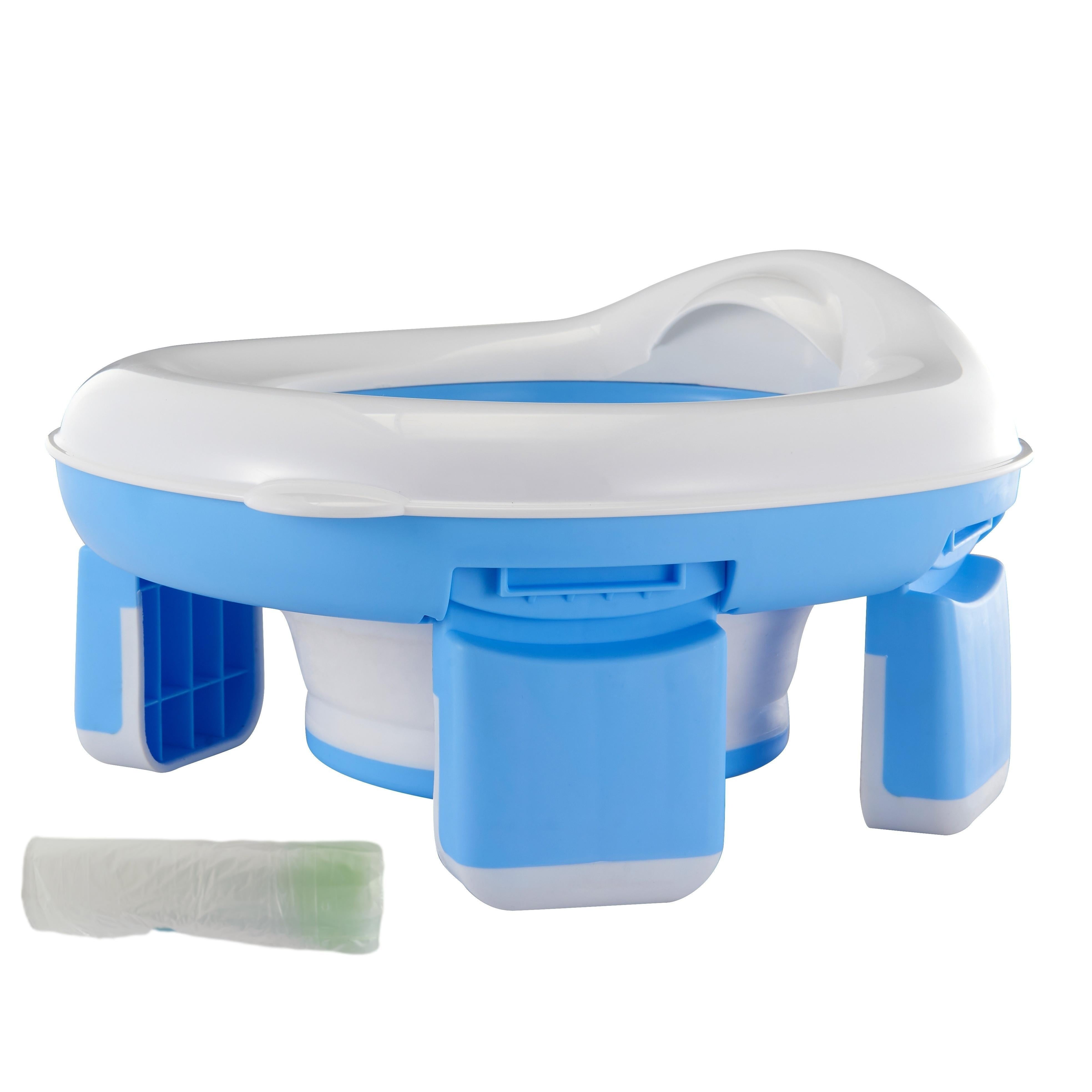 Portable Kids Toilet Collapsible Spill-Proof Travel Potty for Car Emergencies