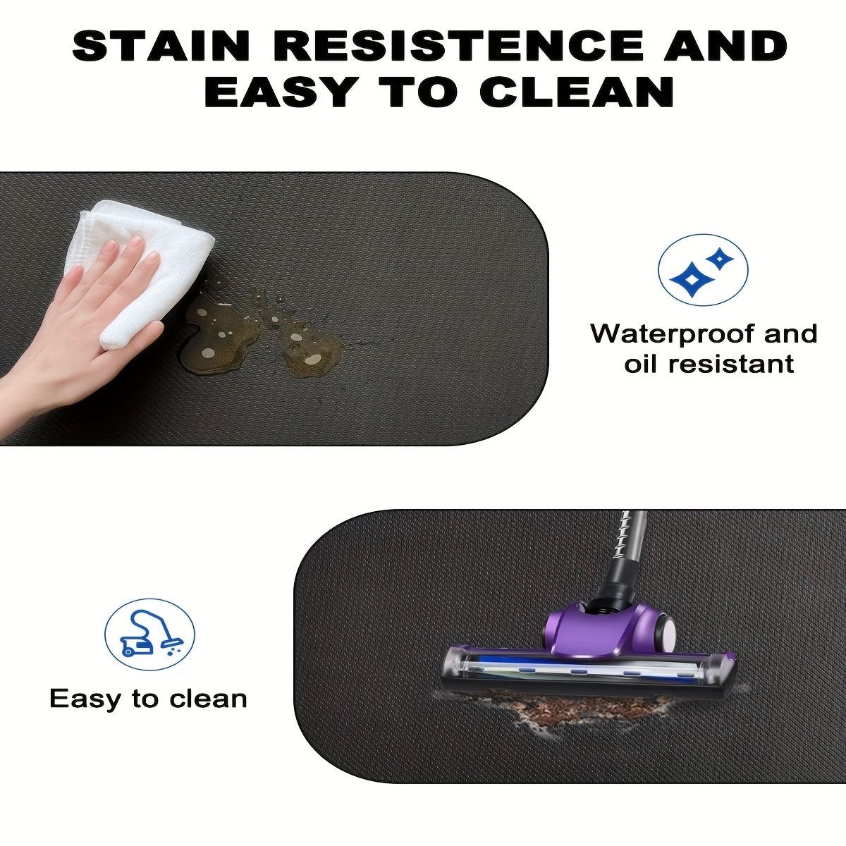 Comfortable Kitchen Mat Non-Slip Washable for Standing Desks and Bathroom