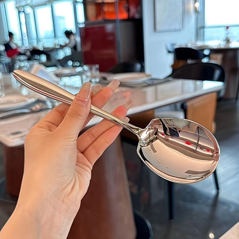 Stainless Steel Serving Spoon for Restaurants Catering Dishwasher Safe Metallic Finish