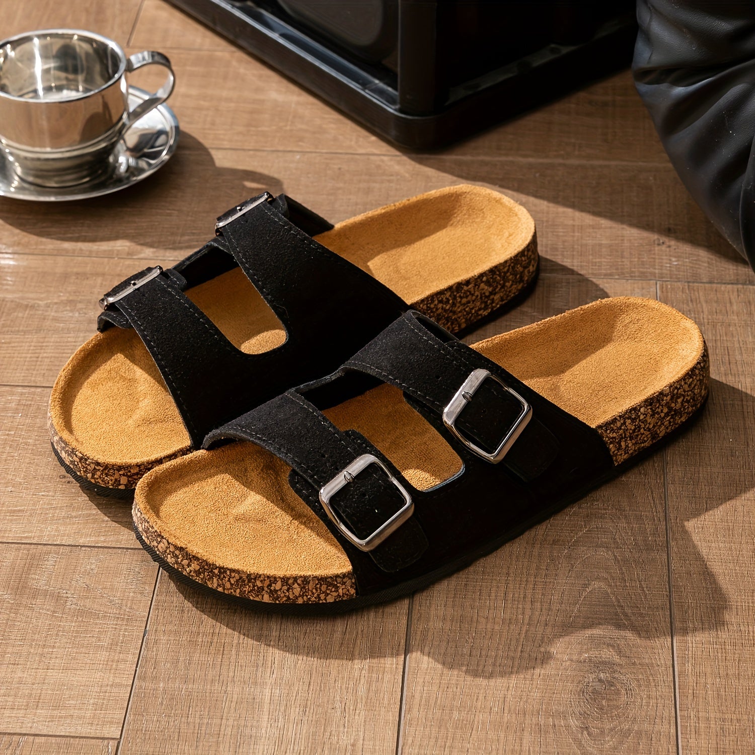 Men and Women Summer Slide Sandals with Thick Sole Green Yellow PU TPR Casual