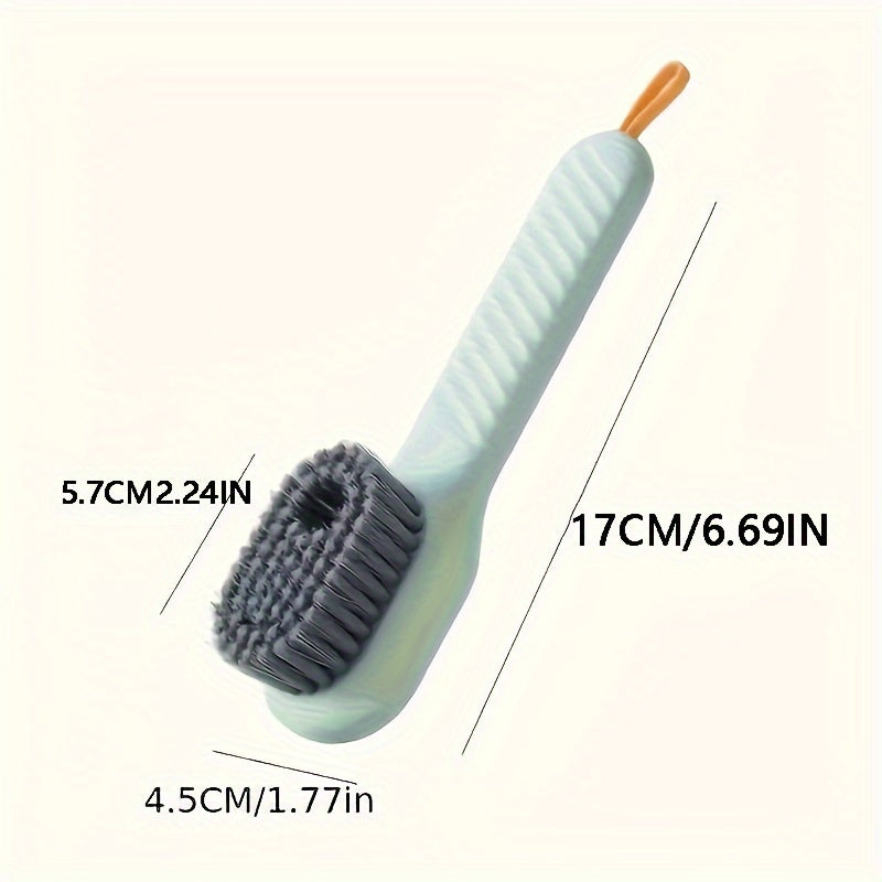 Versatile Shoe Cleaning Brush with Soap Dispenser, Soft Bristles, Multi-Use