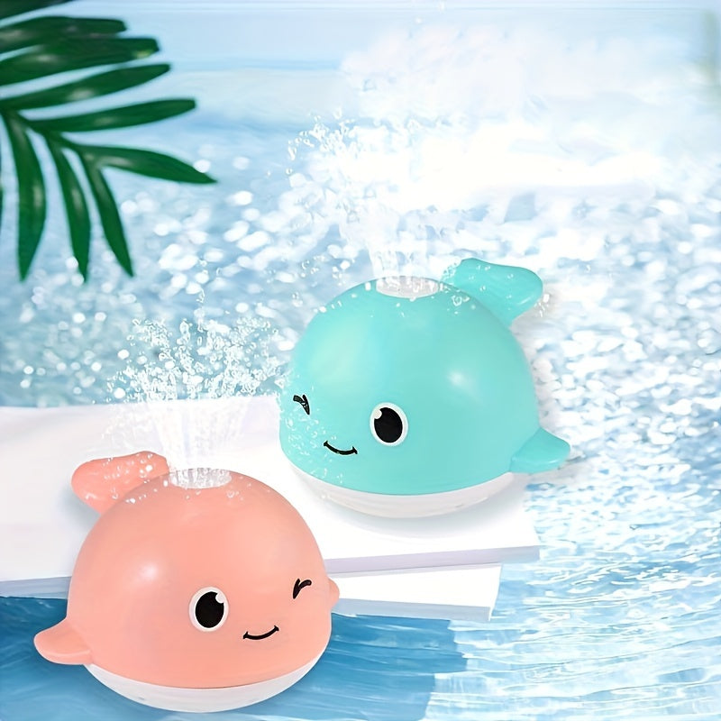 Electric Light Sensing Water Spraying Whale Bath Toy for Children
