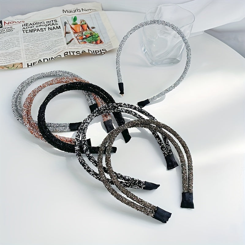Women’s Rhinestone Headband Polyester Vintage Elegant for Daily Wear and Occasions