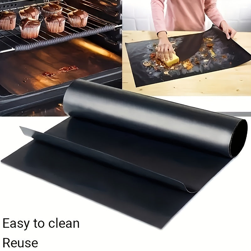 Non-Stick BBQ Grill Mats Set of 3 High-Temperature Reusable Teflon Baking Sheets