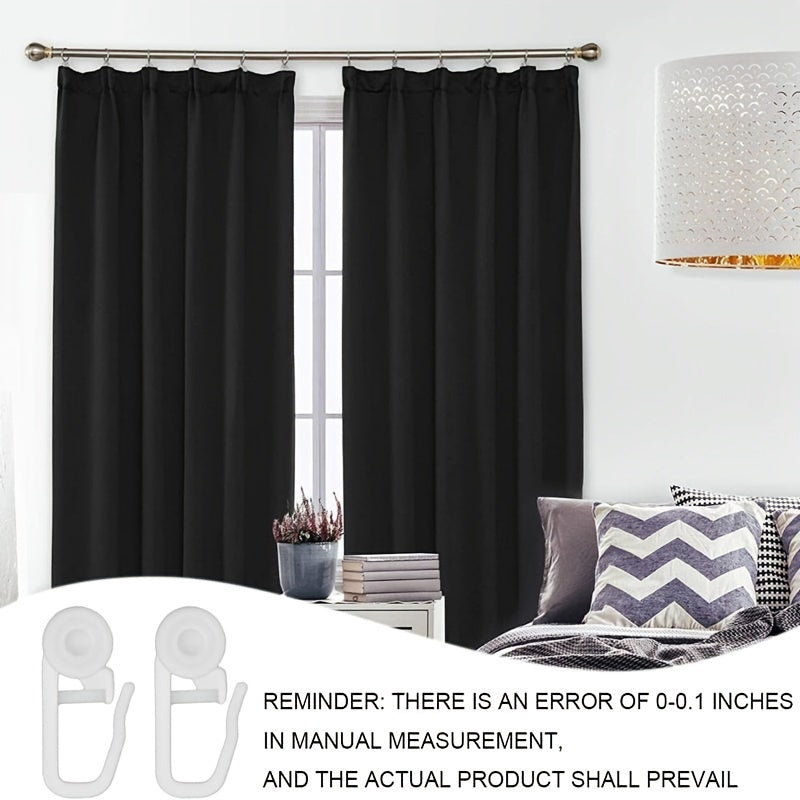 Set of 20 Metal Curtain Hooks for Drapes and Curtains