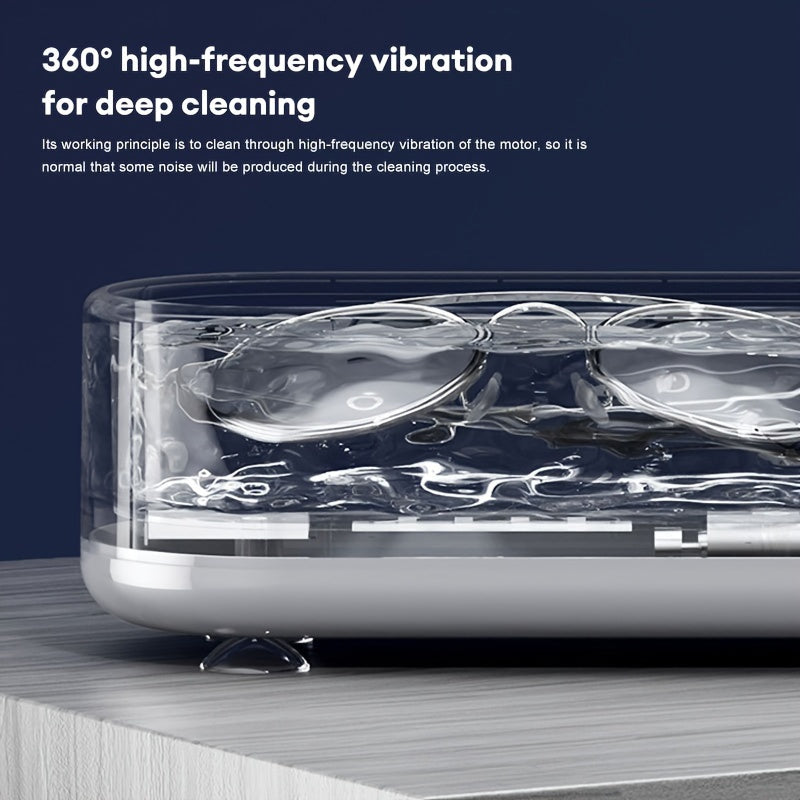 Multi-Functional Ultrasonic Cleaner for Jewelry Glasses and Home Use USB Rechargeable 200mAh