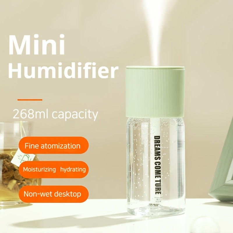 Portable USB Humidifier with Aromatherapy, Quiet, Large Mist, Auto Shut-Off