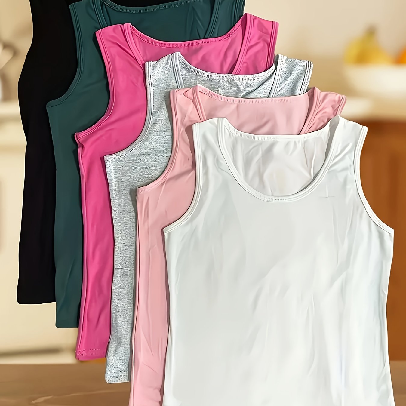 Women Casual Vests Pack of 6 All Seasons Plus Sizes in Various Colors