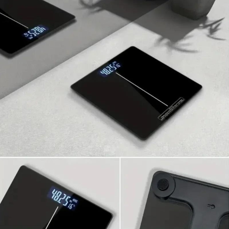 Цифровые напольные весы для ванной комнаты Black с автоматическим включением/выключением, индикатор перегрузки, батарея не входит в комплект