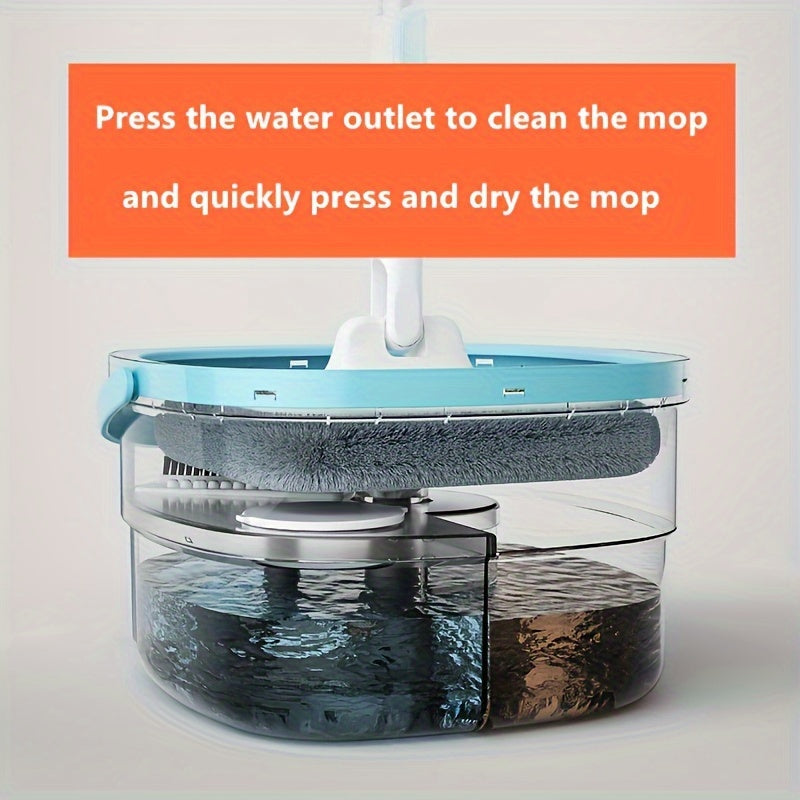 Hands-Free Wash Mop and Bucket Set for Sewage Separation and Dust Removal for Home Kitchen Bathroom