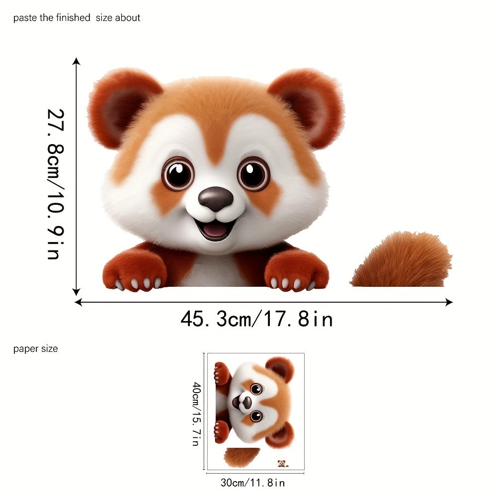 Adorable calcomanía de ventana de vidrio con caricatura de tigre electrostático, reutilizable, decoración para el hogar