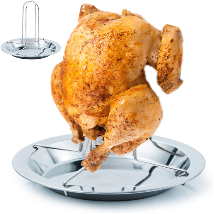 Stainless Steel Roasting Rack with Detachable Tray for Grilling and Baking 17.5cm