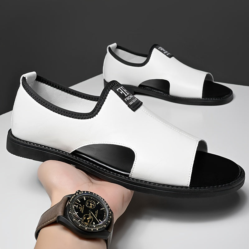 Erkaklar Moda Sandallari 2025 Yoz Kollektsiyasi oddiy ko'chada kiyish uchun mo'ljallangan, bir rangli mikrofiber sintetik yuqori qismi, soxta ichki qismi va kauchuk tagligi bilan ajralib turadi. Ular yengil.