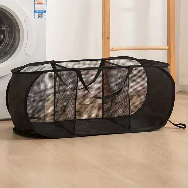 Laundry Bag with 2/3 Compartments for Adults and Children Durable Foldable Storage