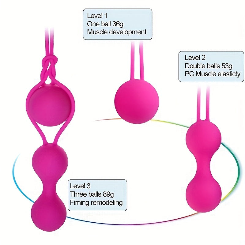 Women Vaginal Training Balls 3-Piece Set Pelvic Floor Exercise Kit