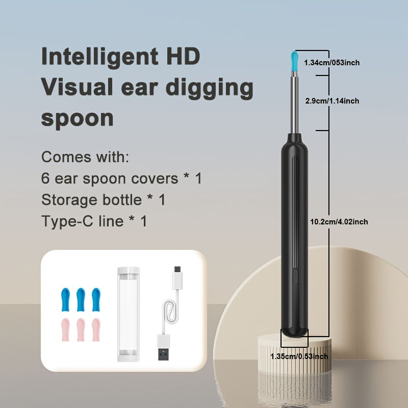 Ear Wax Removal Camera Tool with HD Visual Technology for iPhone and Android Includes 6 Ear Spoons