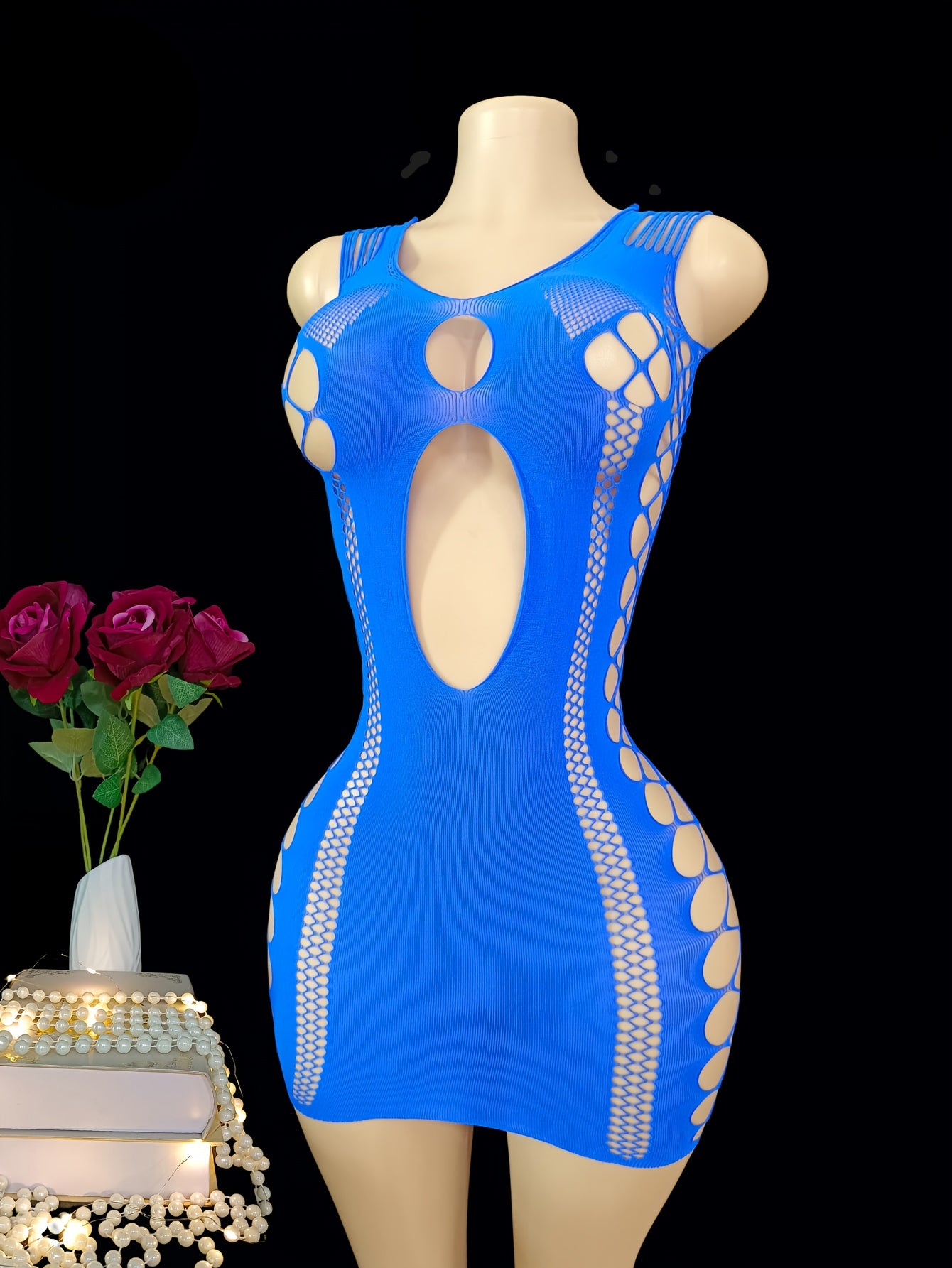 Women Sheer Mesh Fishnet Cover Up Dress Rave Festival Swimwear