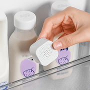 Pack de 3 ambientadores para frigorífico con carbón activado, eliminadores de olores, color blanco y púrpura