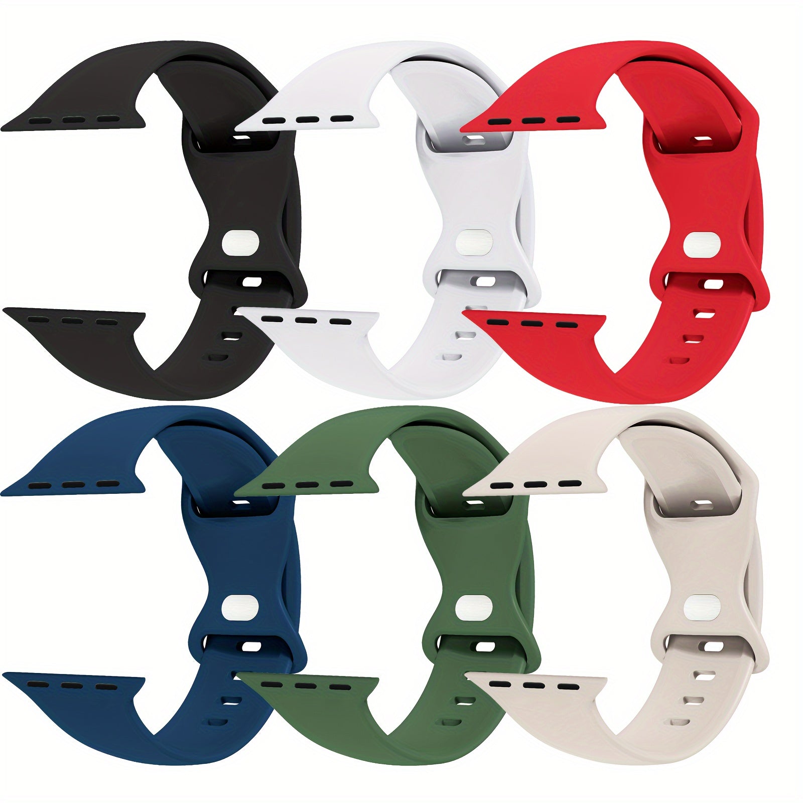 Silicone Sports Watch Band for Men Women Compatible with Apple Watch Series 1-8 Ultra SE 38mm-49mm Waterproof Replacement