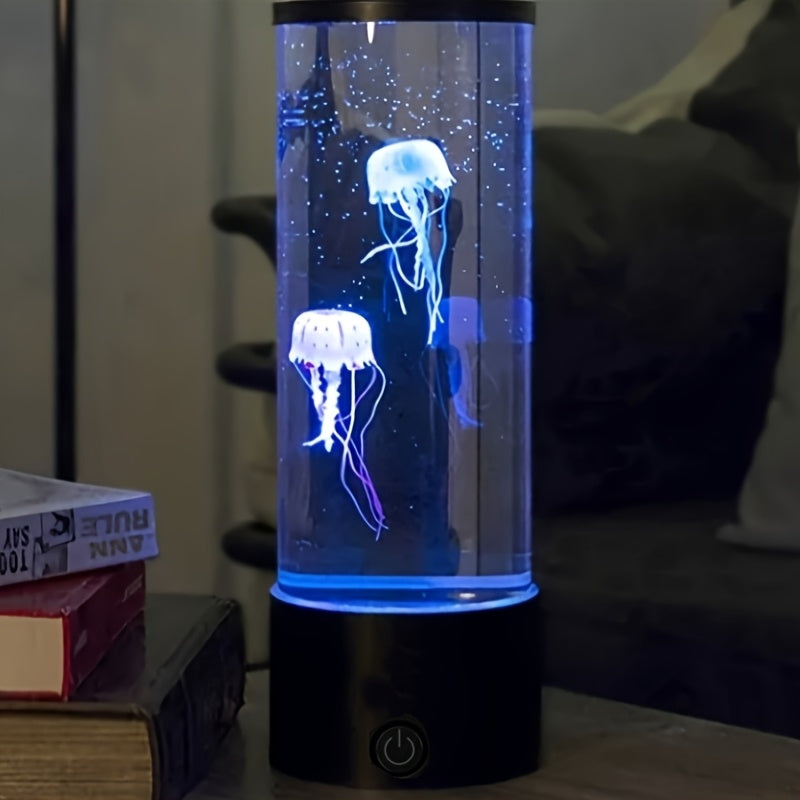 LED Jellyfish Mood Night Light Dimmable Color Changing Tabletop Indoor Night Lamp