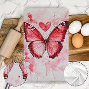 Valentine's Day Kitchen Towels Red Butterfly Heart Absorbent 16x24 Inches