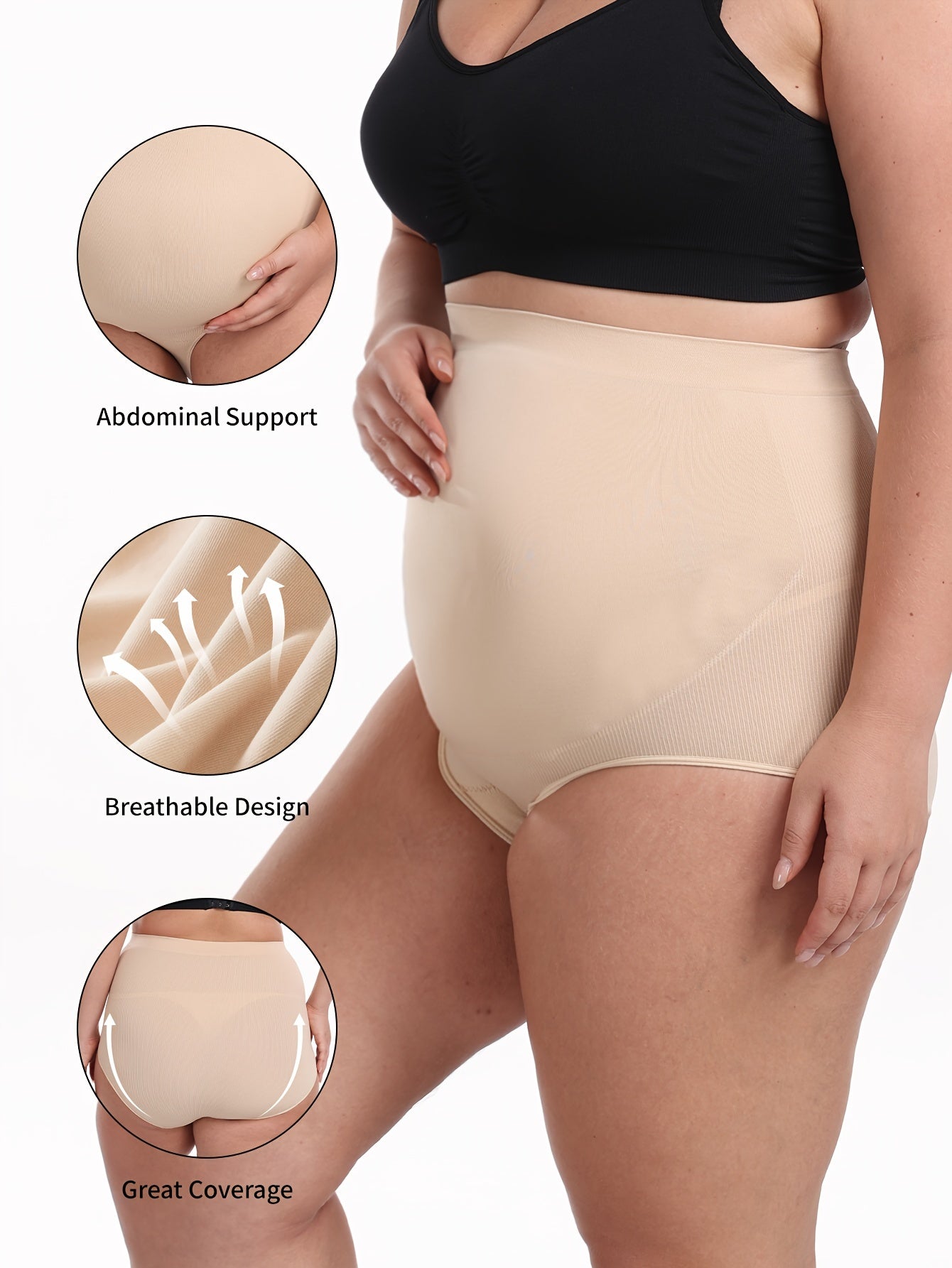 Women's Seamless High-Waist Shaping Shorts Black Pink Purple Tummy Control