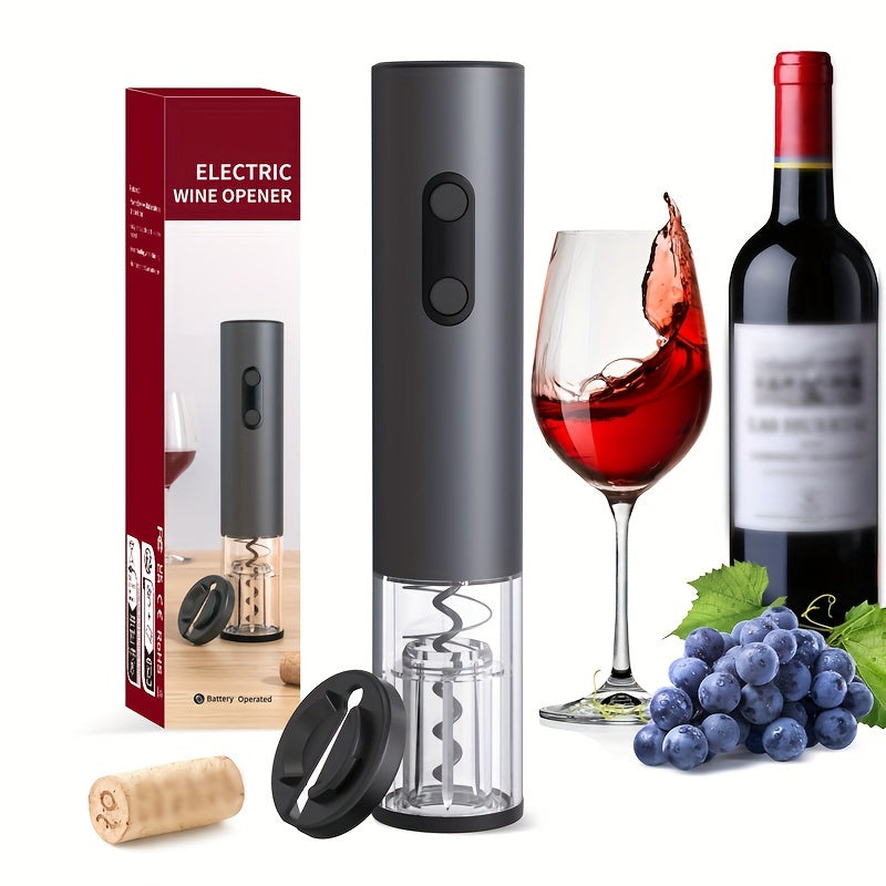 Electric Wine Opener Battery Powered Automatic Corkscrew with Cutter and Kitchen Supplies