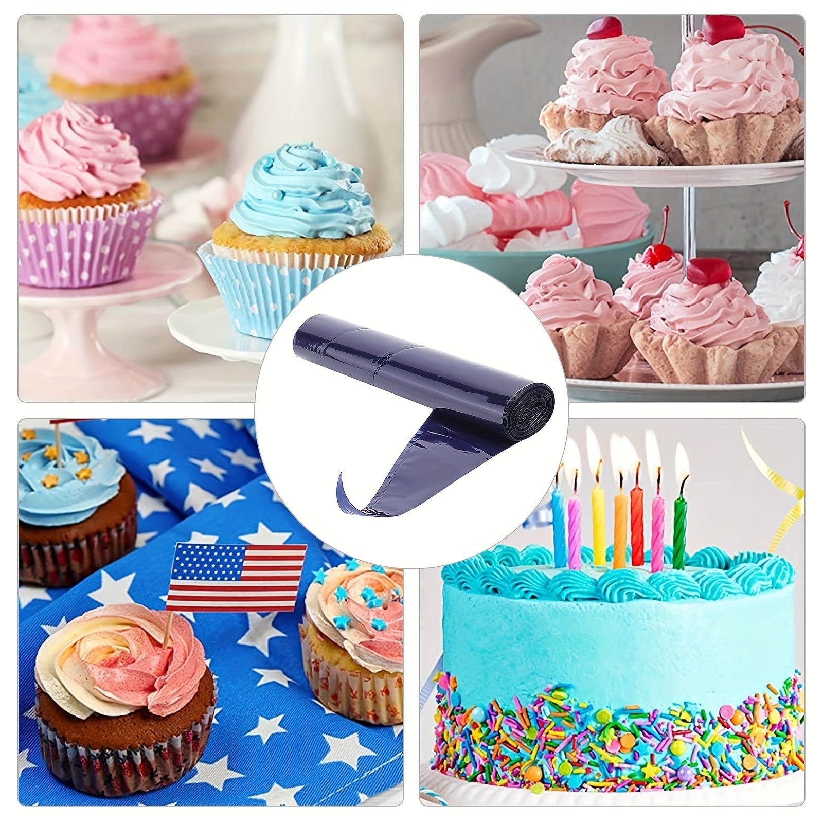 50 Heavy Duty Piping Bags 53.34cm for Icing Cake Decorating Baking Tools