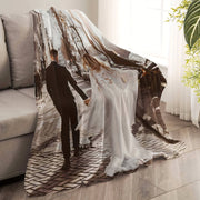 Personalized Flannel Blanket Throw for Couples Soft All-Season Cozy Gift