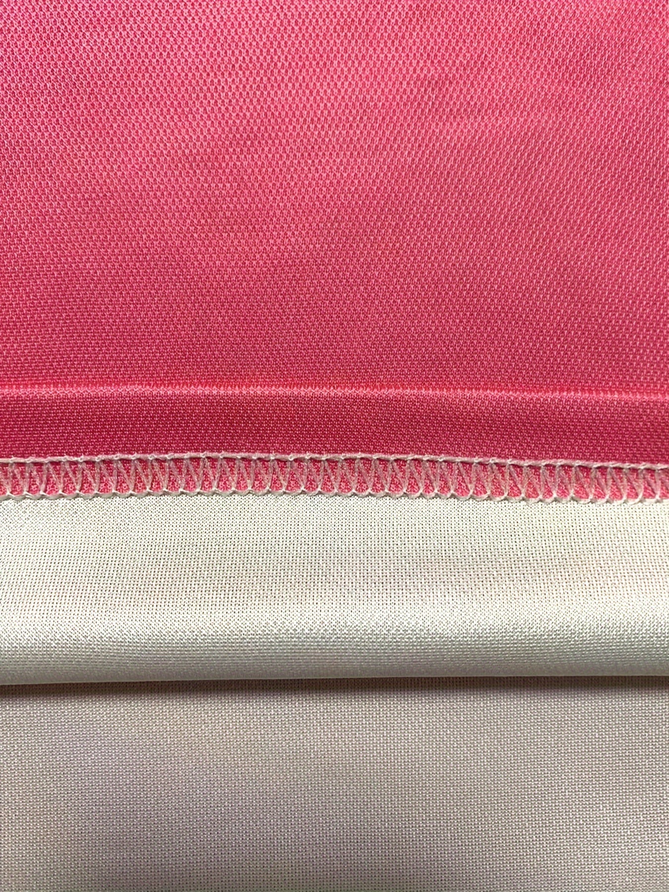 Men's Short Sleeve Bright Pink Shirt with Black and White Collar for Summer Outdoor Activities