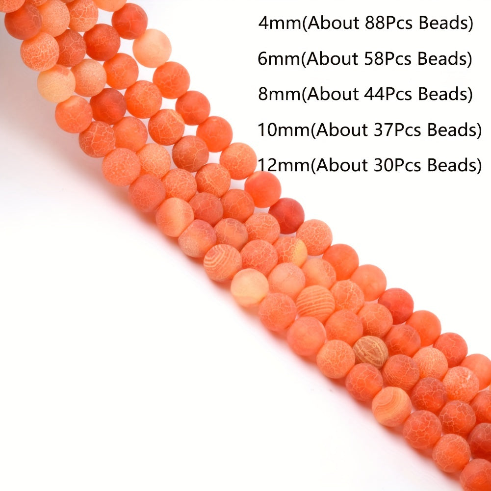 Tabiiy rang-barang shisha agate tanelari 4/6/8/10mm, zargarlik buyumlari uchun taqinchoqlar va uzuklar qilish