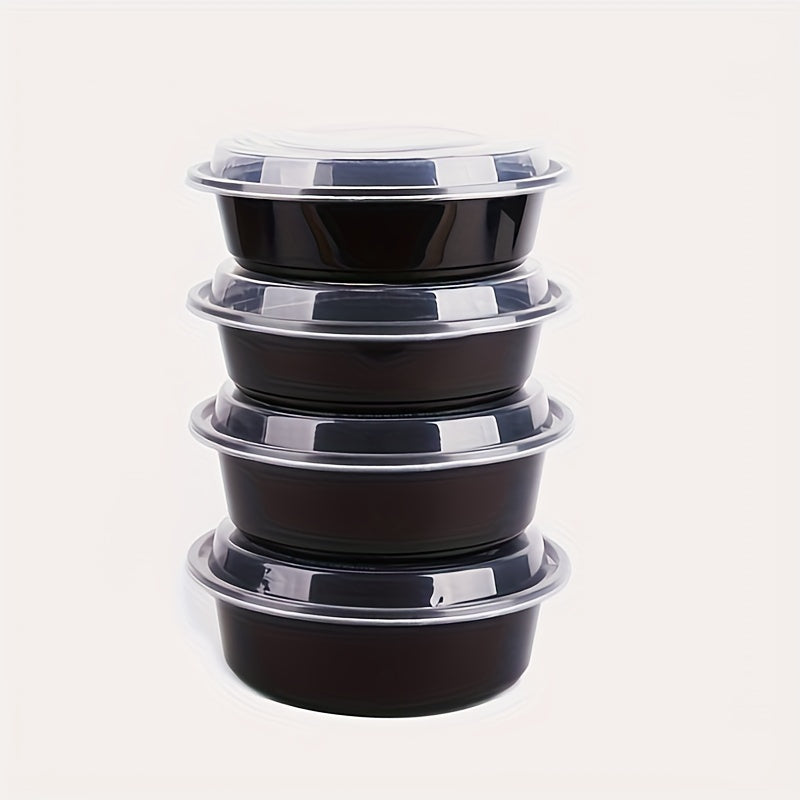 Set of 10 Meal Prep Containers 550ml Microwave Dishwasher Safe Plastic Bowls