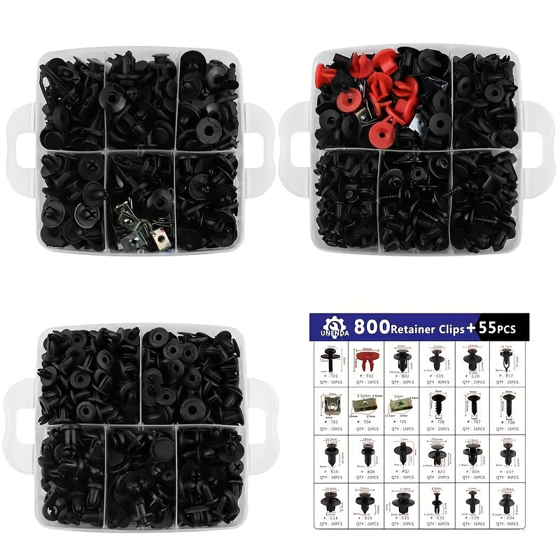 Car Bumper Repair Kit Durable Plastic Fasteners Screws Auto Maintenance