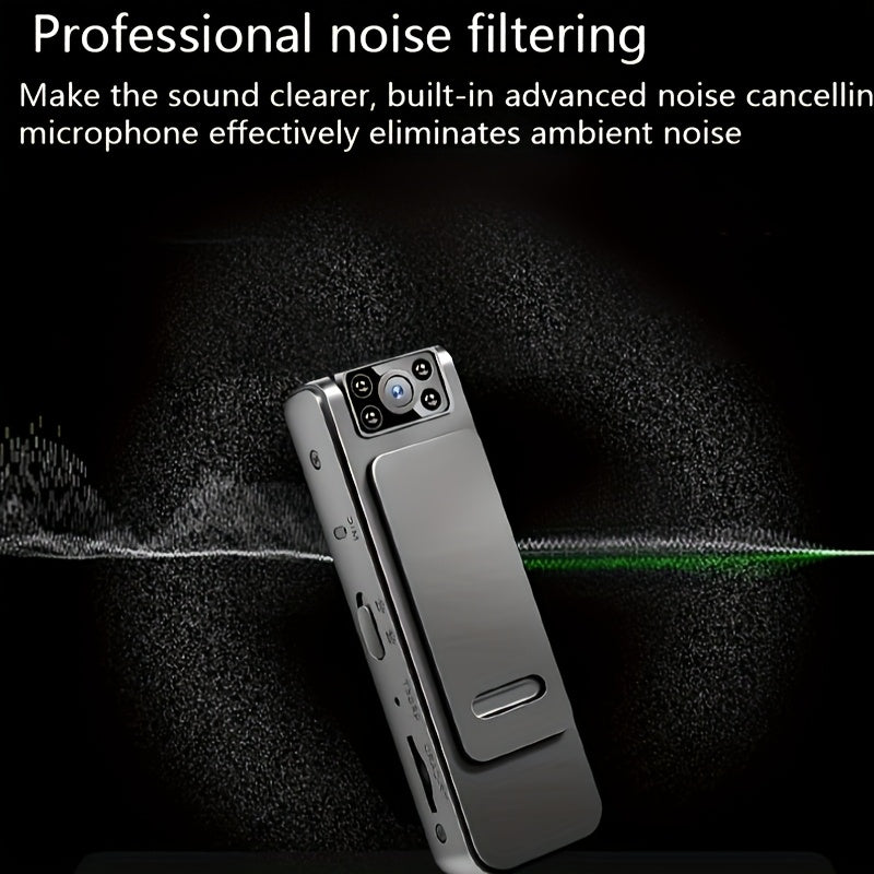 1080P Full HD Harakat Kamerasi, aylanadigan linza bilan, qayta zaryadlanuvchi batareyali, ekstremal sportlar uchun, qora