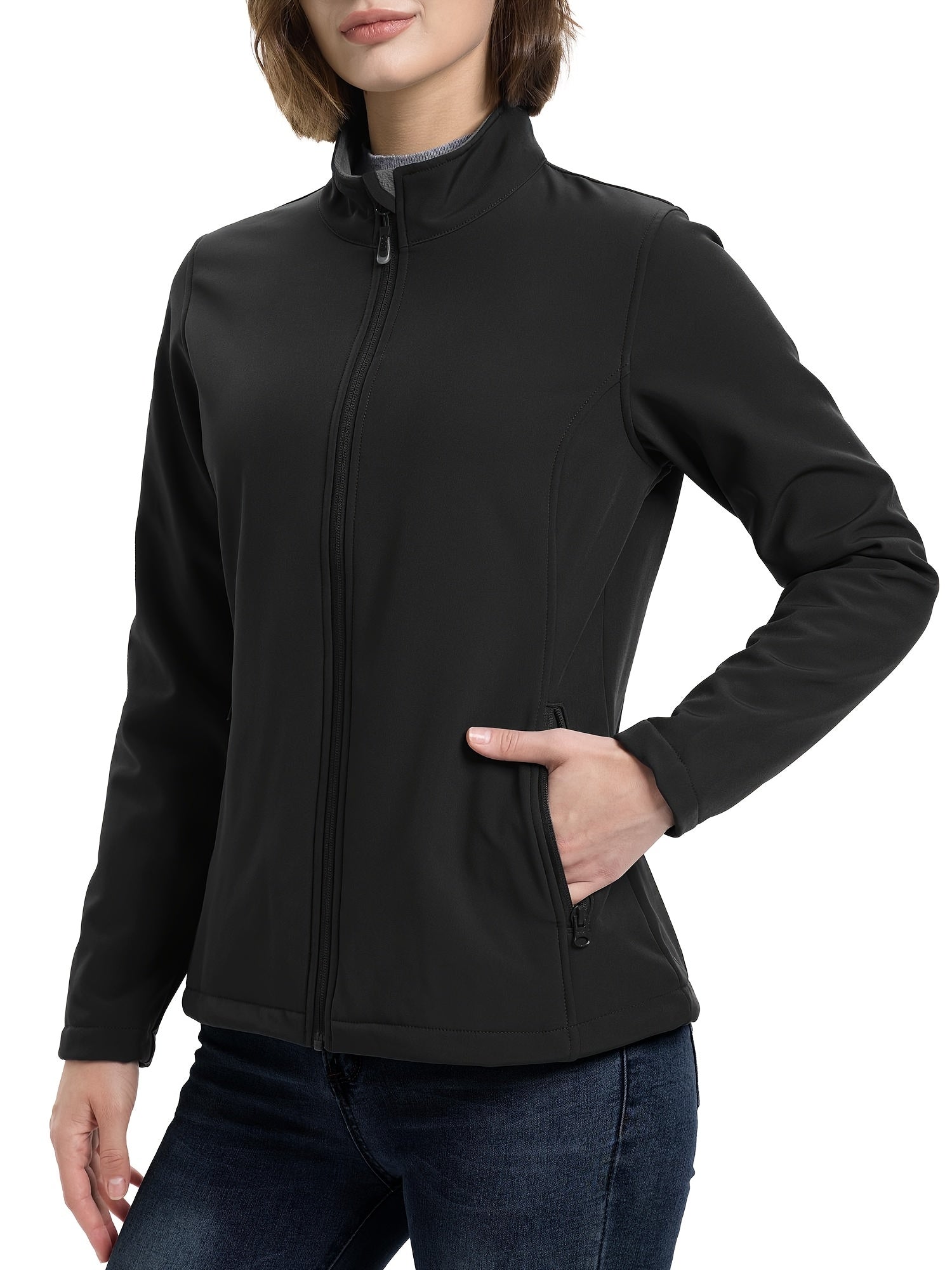 Women's Lightweight Windproof Soft Jacket Plus Size Lined Running Golf Hiking