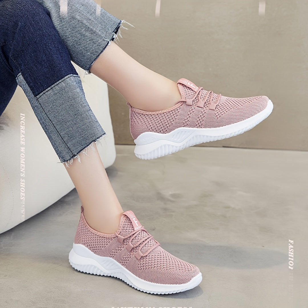 Women's Breathable Fabric Sneakers for Running and Fitness in Summer