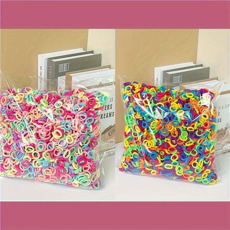 Stretchy Candy Hair Ties Set for Women and Teens Jersey Solid Color Hair Accessories