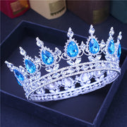 Wedding Crown for Women and Girls Rhinestone Gold Baroque Queen Tiara Bridal Headpiece