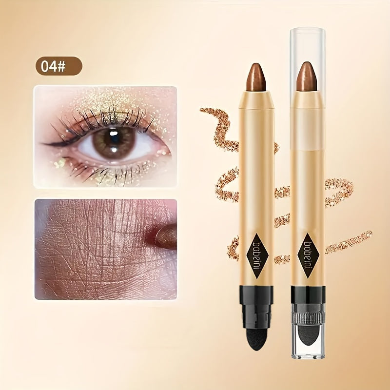 Set of 5-8 Dual-Ended Glitter Eyeshadow Pencils for Natural and Shimmery Finish