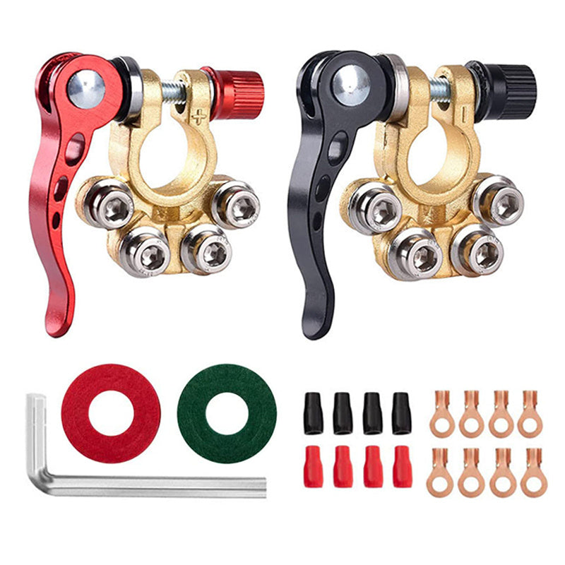 Juftlik Zink Alloy Avtomobil Batareyasi Kabel Ulanishlari Tez Uzilish Post Klamp