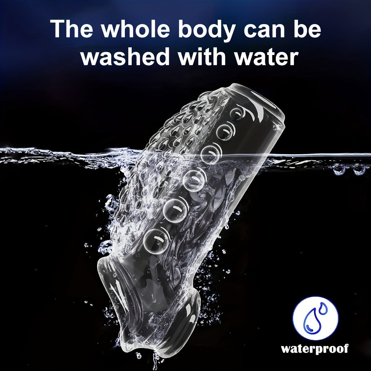 Men's Penis Sleeve, Crystal or Wolf Tooth Style, Reusable, Grainy and Bulging Sensation